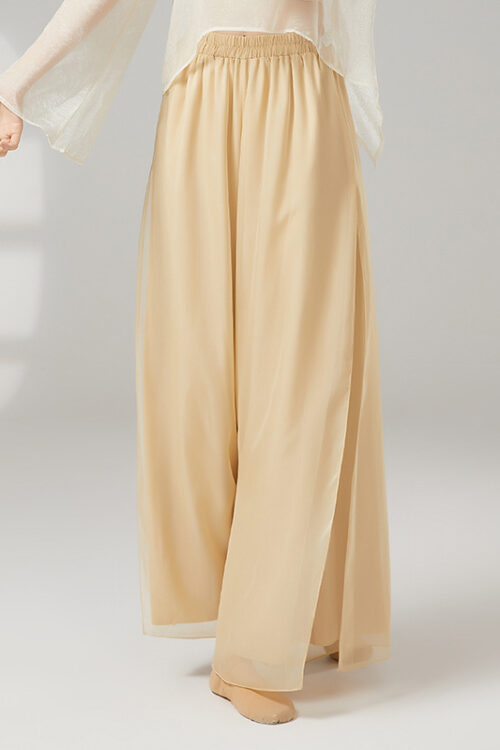 Womens Loose-fit Chiffon Pants For Classical Dance, Chinese-style