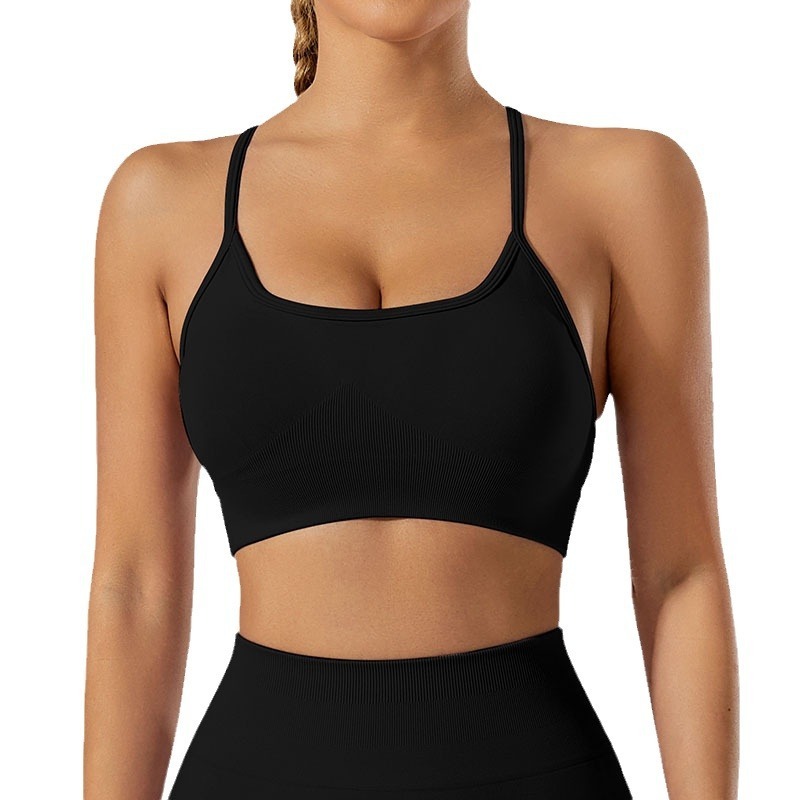 Summer Back Shaping Strap Cross Bra Wear Shockproof Running Fitness Clothes - Image 4