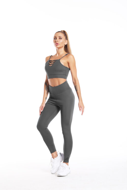Fitness Running Quick-drying Clothes Adjustment Buckle Shockproof Bra Sports Suit