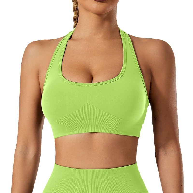 U-collar Halter Bra Outer Wear Shockproof Running Fitness Clothes Sports Underwear - Image 4
