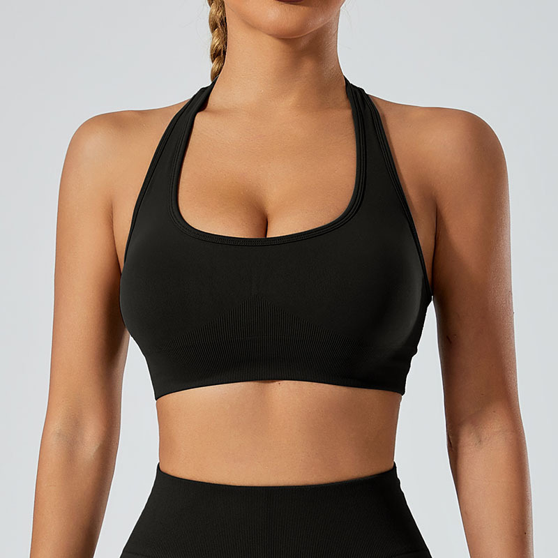 U-collar Halter Bra Outer Wear Shockproof Running Fitness Clothes Sports Underwear - Image 9