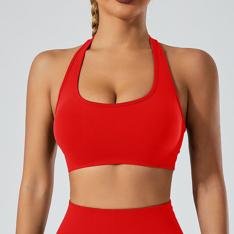 U-collar Halter Bra Outer Wear Shockproof Running Fitness Clothes Sports Underwear - Image 5
